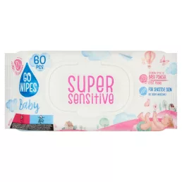   GoWipes super sensitive Baby nedves törlőkendő, flip top (60 db)