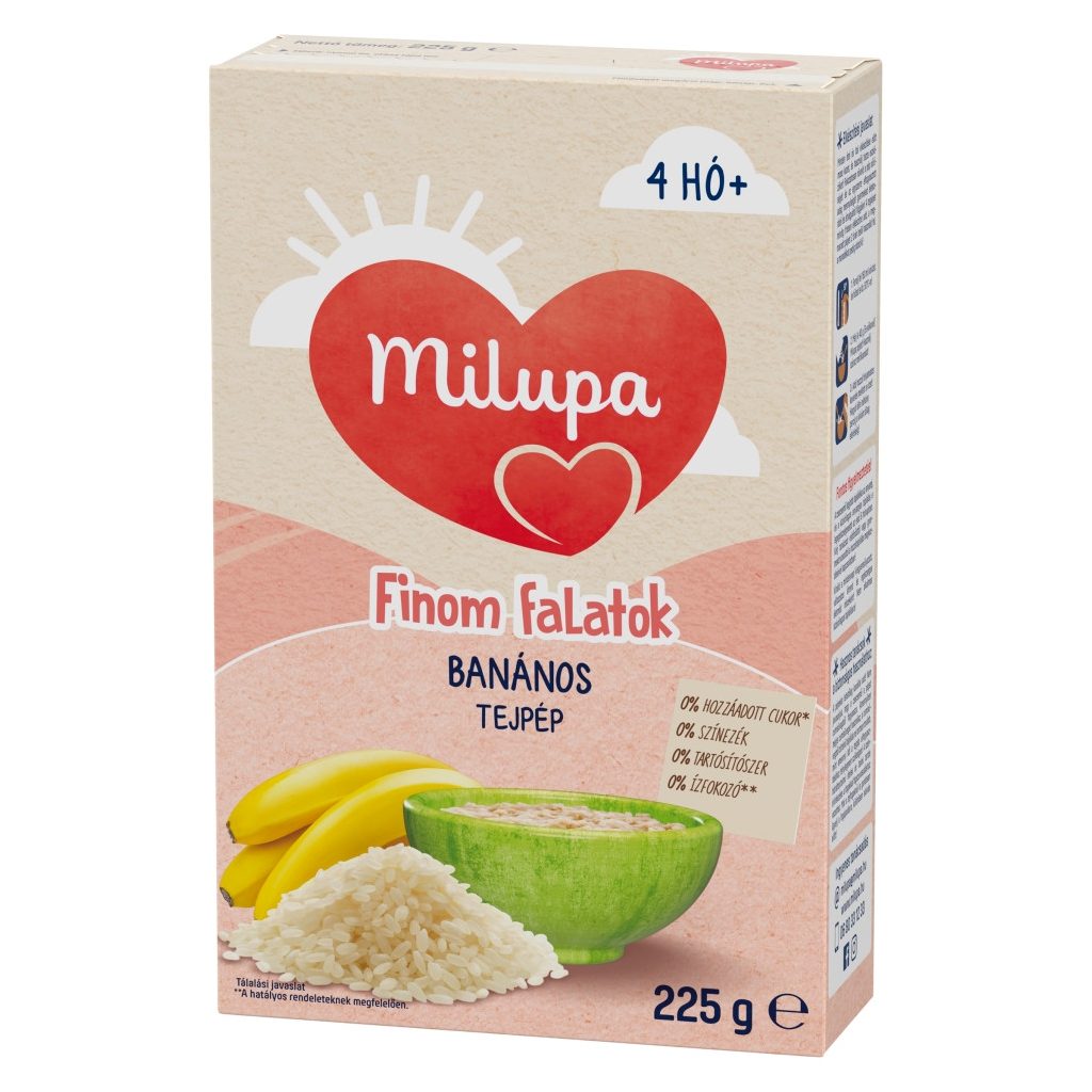 Milupa Finom falatok, Banános tejpép 4 hó+ (225 g)
