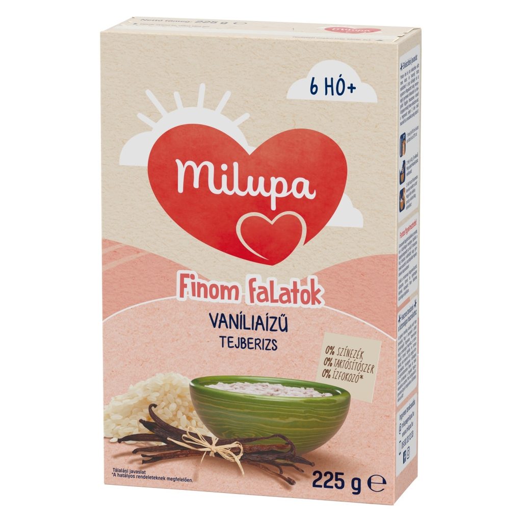Milupa Finom falatok, Vanília ízű tejberizs 6 hó+ (225 g)