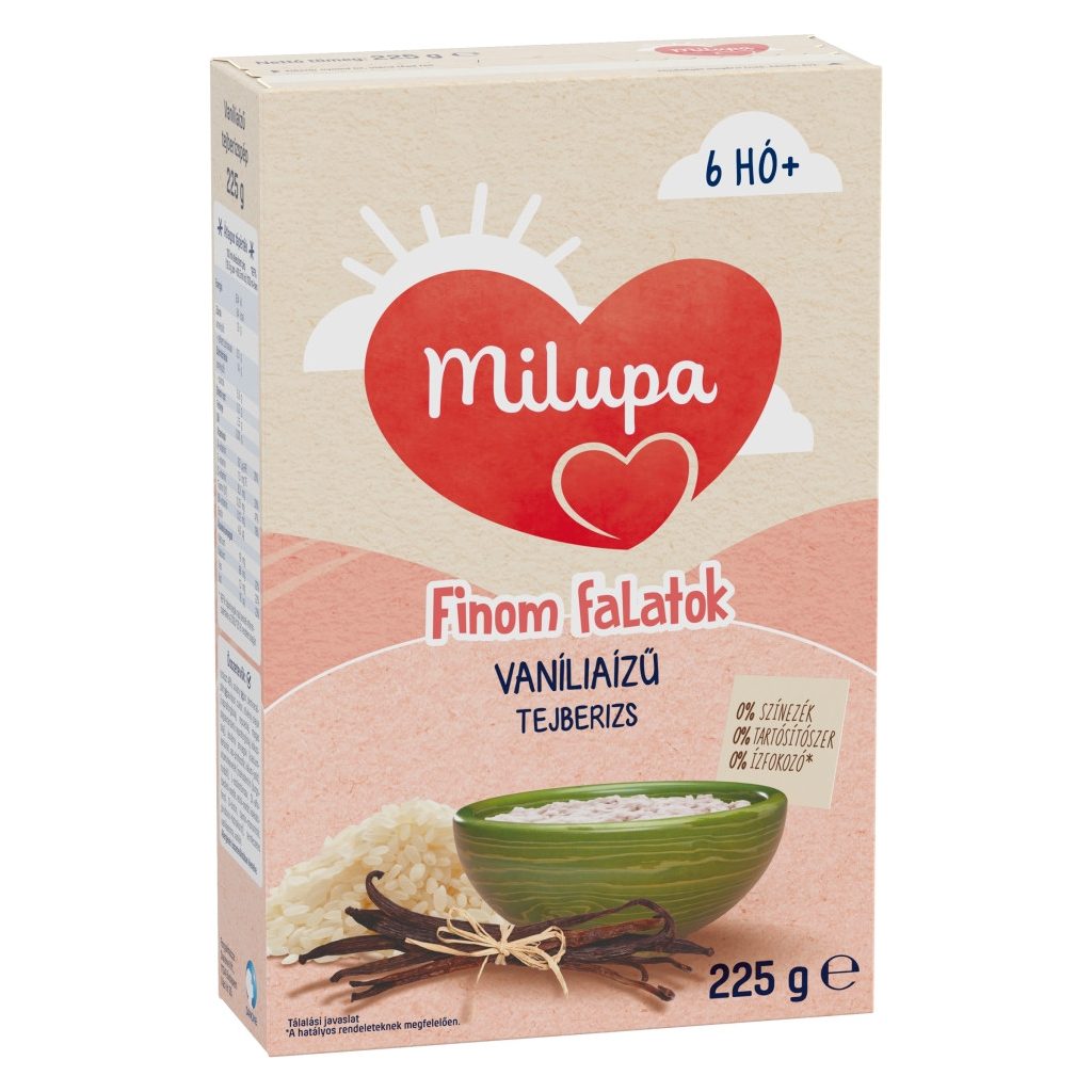 Milupa Finom falatok, Vanília ízű tejberizs 6 hó+ (225 g)