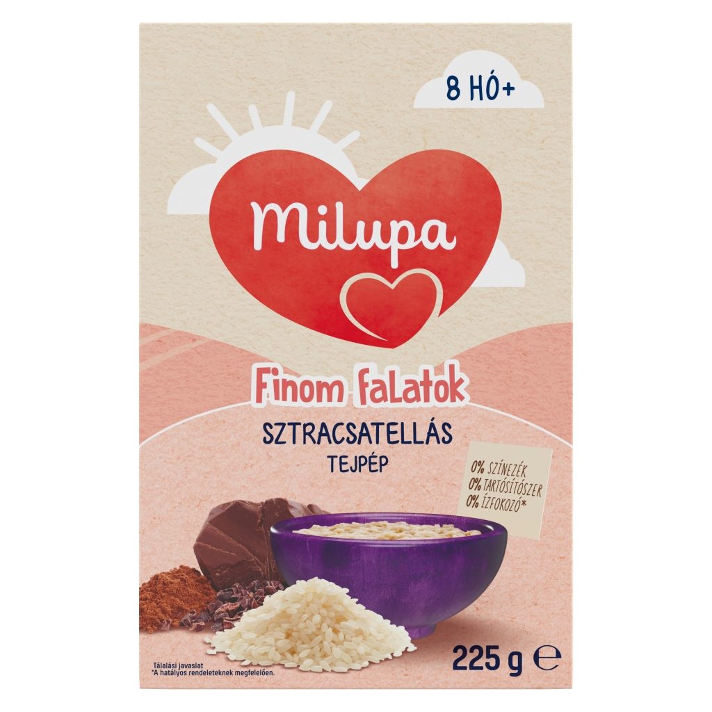 Milupa Finom falatok, sztracsatellás/stracciatellás tejpép 8 hó+ (225 g)