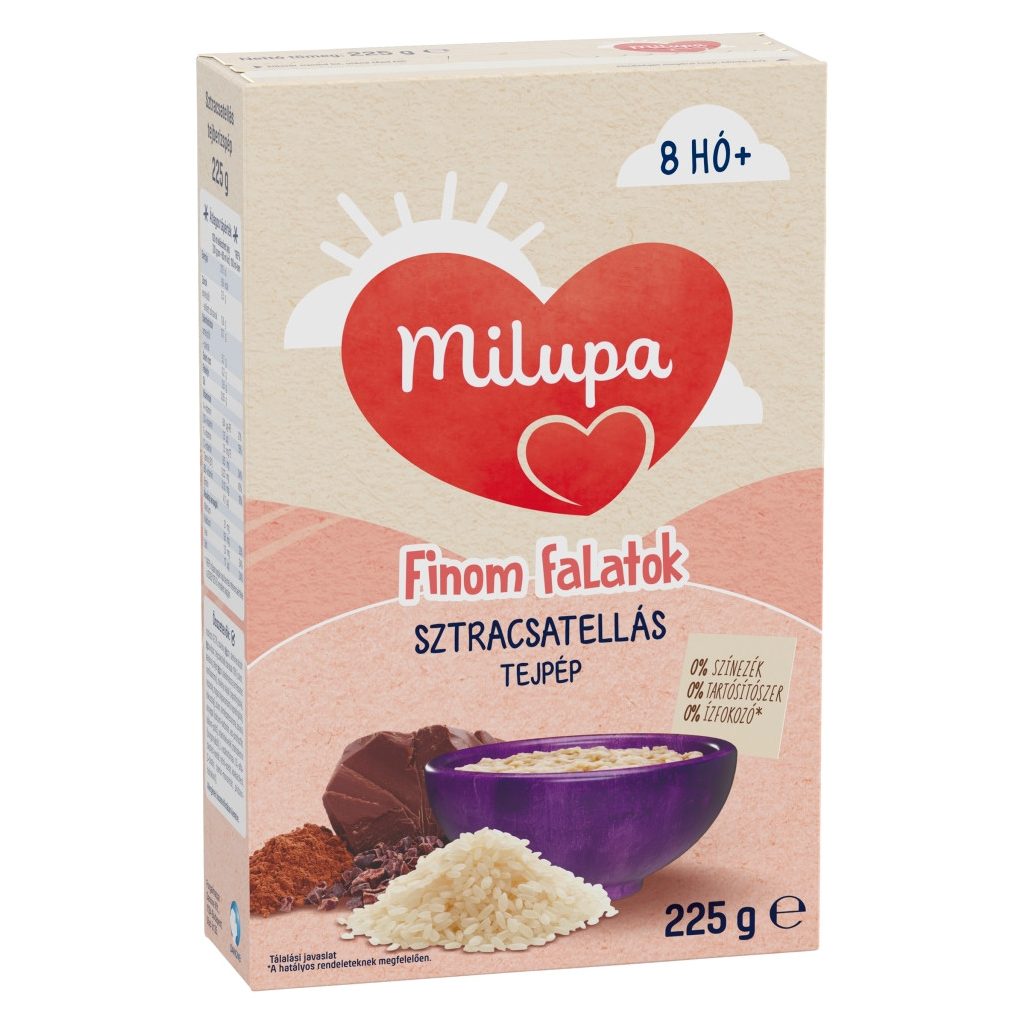 Milupa Finom falatok, sztracsatellás/stracciatellás tejpép 8 hó+ (225 g)