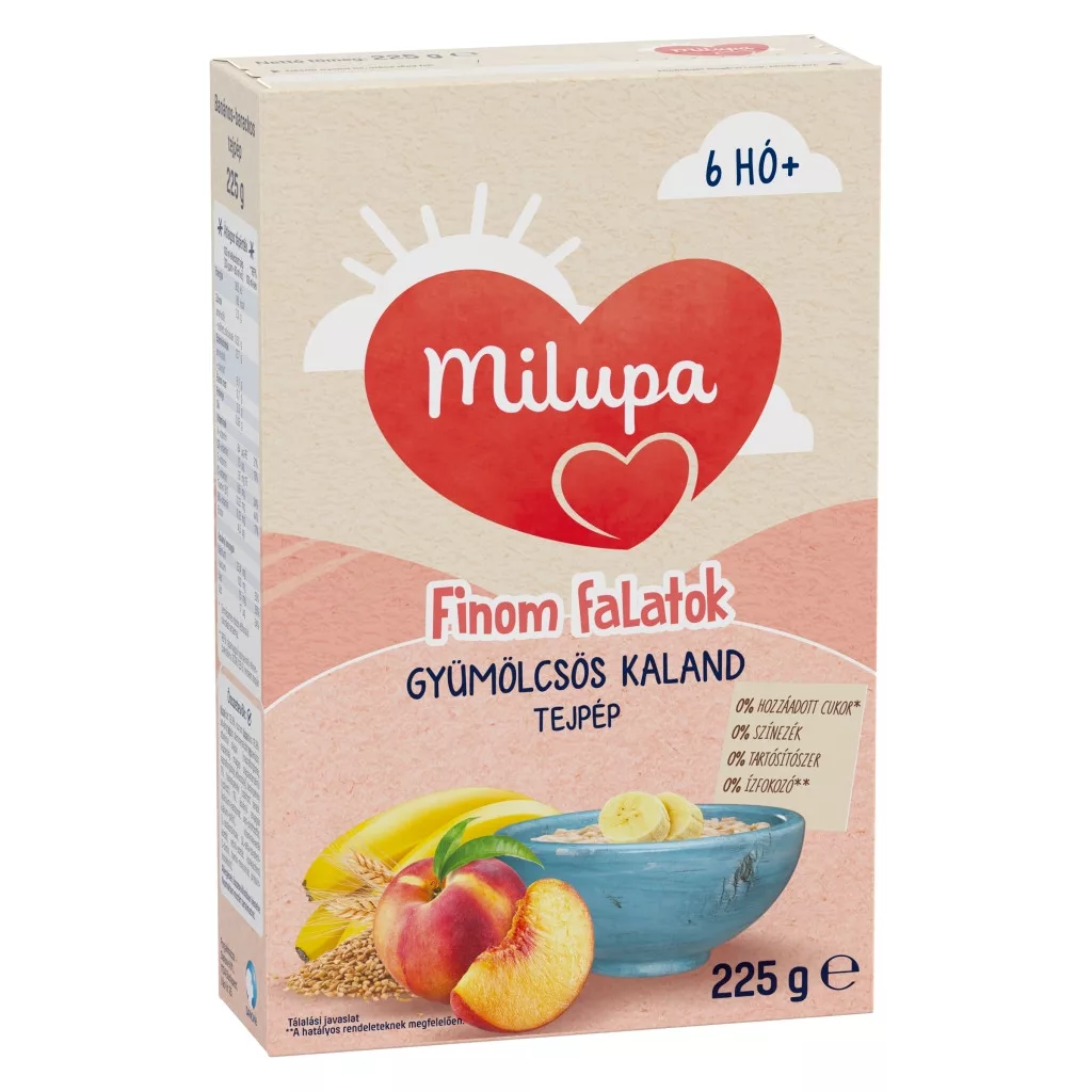 Milupa Finom Falatok, Gyümölcsös kaland tejpép 6 hó+ (225 g)