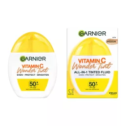   Garnier Wonder Tint színezett fluid C-vitaminnal SPF50+, közepes (40 ml)