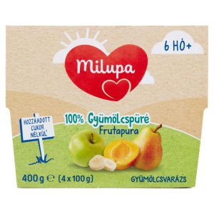 Milupa Frutapura Gyümölcsvarázs gyümölcspüré 6 hó+ (4x100 g) Milupa Frutapura Gyümölcsvarázs gyümölcspüré 6 hó+ (4x100 g)