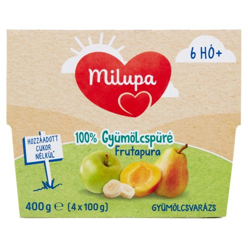 Milupa Frutapura Gyümölcsvarázs gyümölcspüré 6 hó+ (4x100 g)