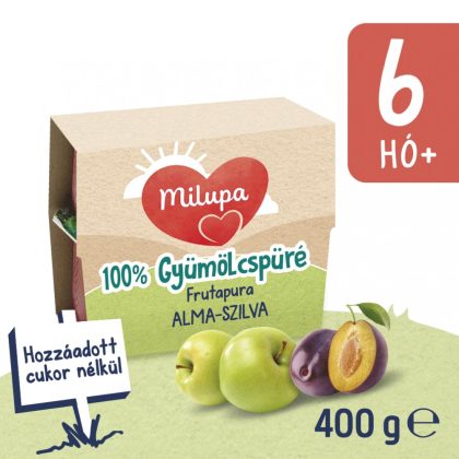 Milupa Frutapura alma-szilva gyümölcspüré 6 hó+ (4x100 g)
