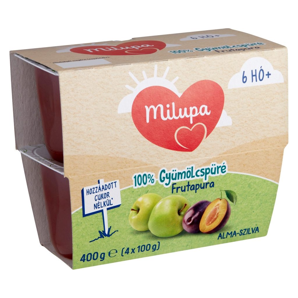 Milupa Frutapura alma-szilva gyümölcspüré 6 hó+ (4x100 g)