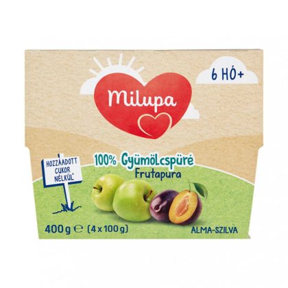 Milupa Frutapura alma-szilva gyümölcspüré 6 hó+ (4x100 g)