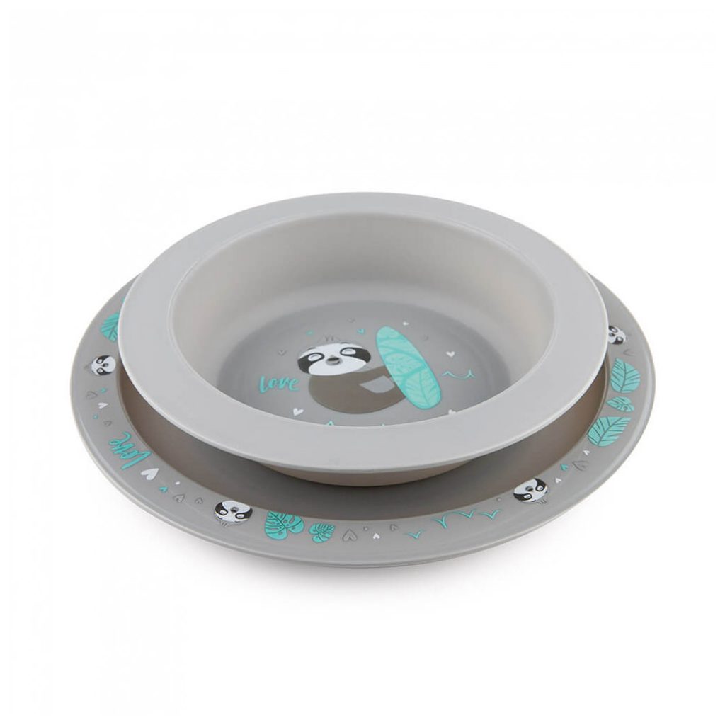 Canpol babies baba étkészlet Exotic Animals, 4 hó+ (szürke)