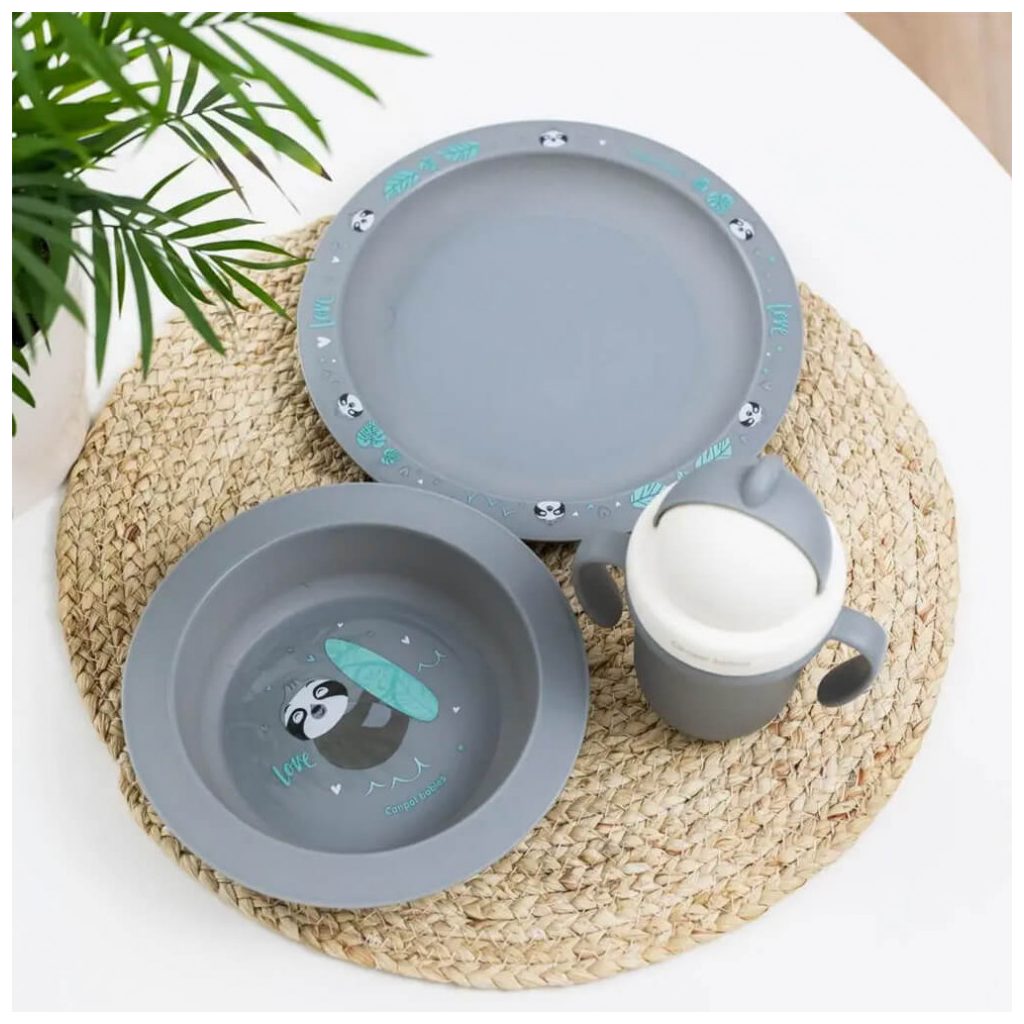 Canpol babies baba étkészlet Exotic Animals, 4 hó+ (szürke)