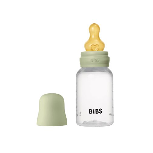 BIBS cumisüvegszett 150 ml - natúr kaucsuk cumifejjel - zsálya