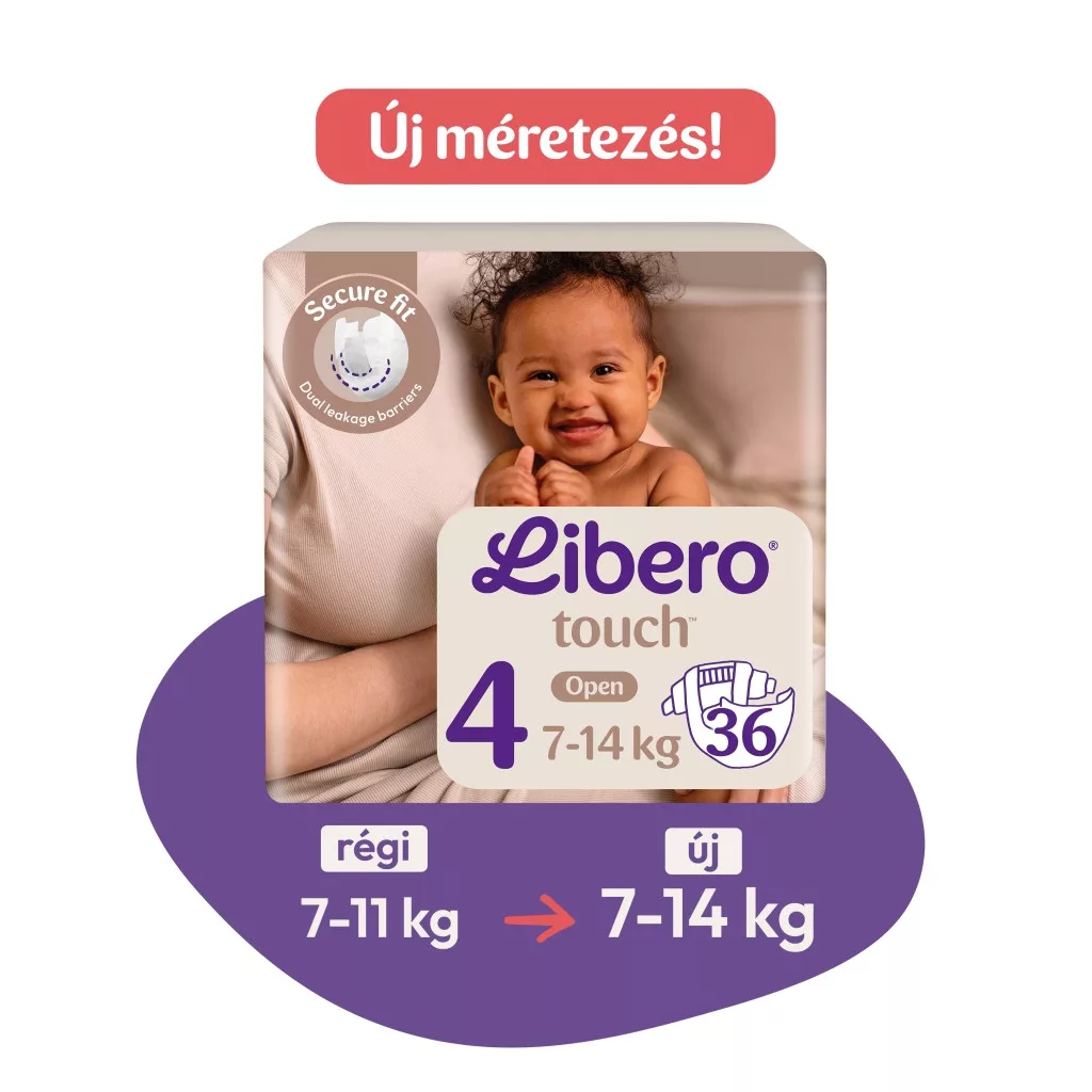 Libero Touch 4 pelenka, 7-14 kg, 36 db