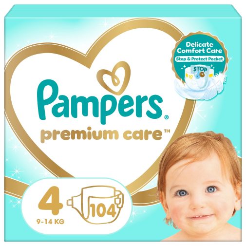 Pampers Premium Care pelenka, Maxi 4, 9-14 kg, 104 db