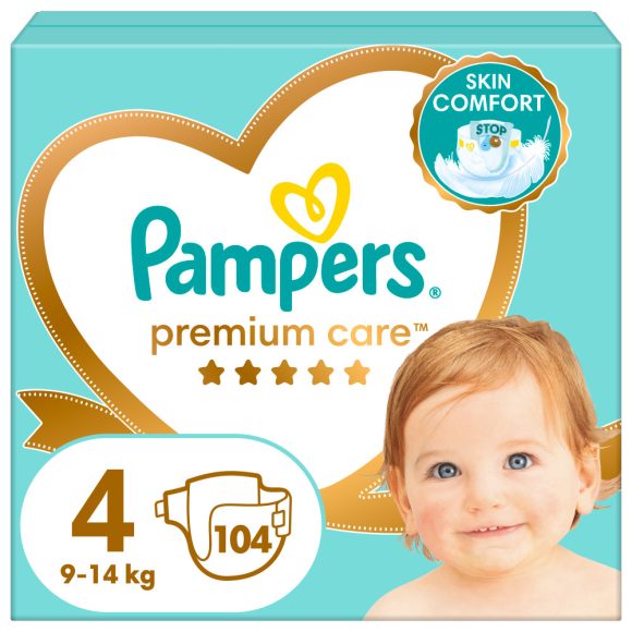 Pampers Premium Care pelenka, Maxi 4, 9-14 kg,  104 db