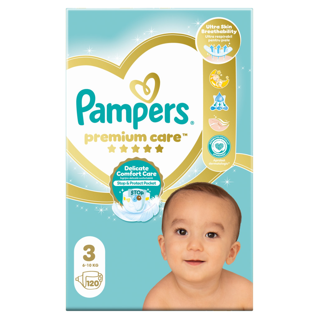 Pampers Premium Care pelenka, Midi 3, 6-10 kg, 360 db