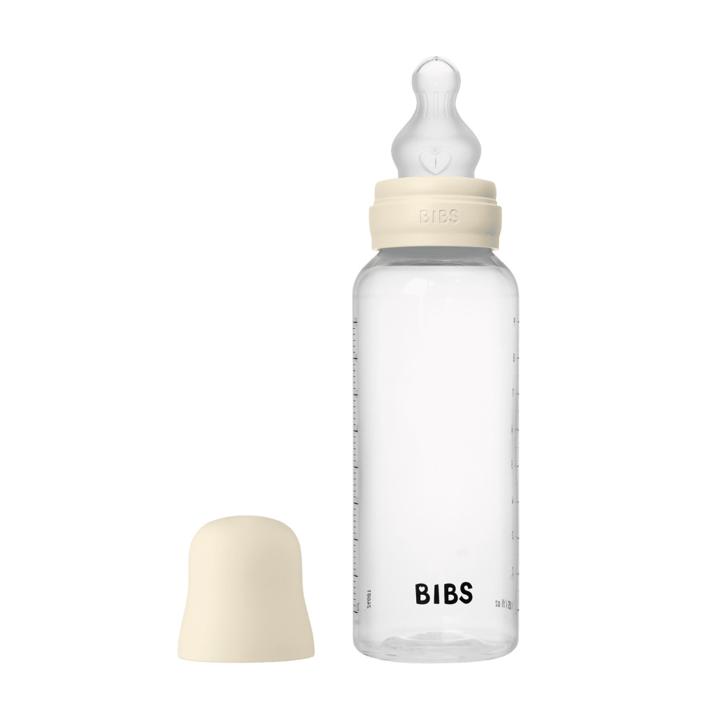 BIBS cumisüvegszett 270 ml - szilikon cumifejjel - krémfehér