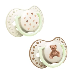   LOVI Világító szilikon dinamikus cumi TEDDYLOVE 18 hó+, 2db
