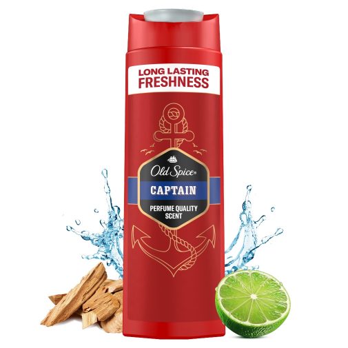 Old Spice Captain 3 az 1-ben tusfürdő és sampon férfiaknak (400 ml)