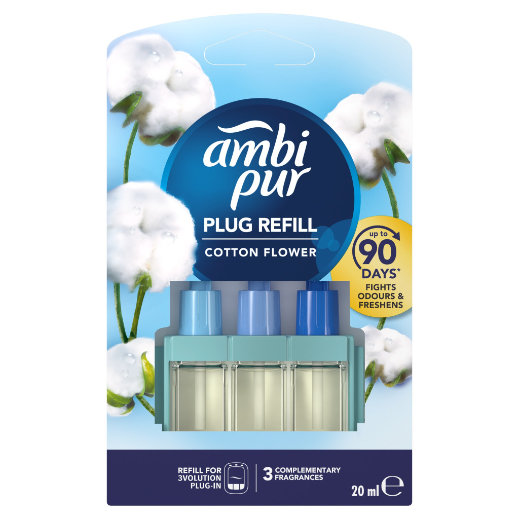Ambi Pur 3Volution Elektromos Légfrissítő-utántöltő Cotton Flower (20 ml)