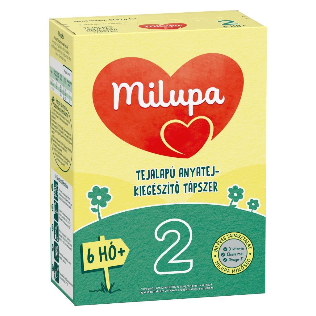 Milupa 2 tejalapú, anyatej-kiegészítő tápszer 6 hó+ (500 g)