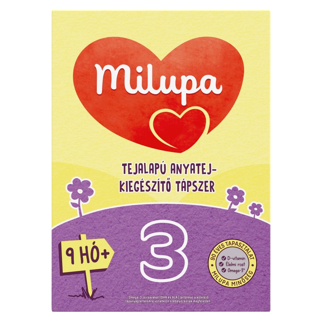 Milupa 3 tejalapú, anyatej-kiegészítő tápszer 9 hó+ (500 g)