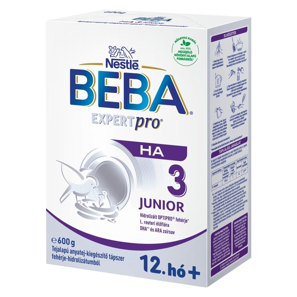 BEBA ExpertPro HA 3 tejalapú anyatej-kiegészítő tápszer 12 hó+ (600 g)