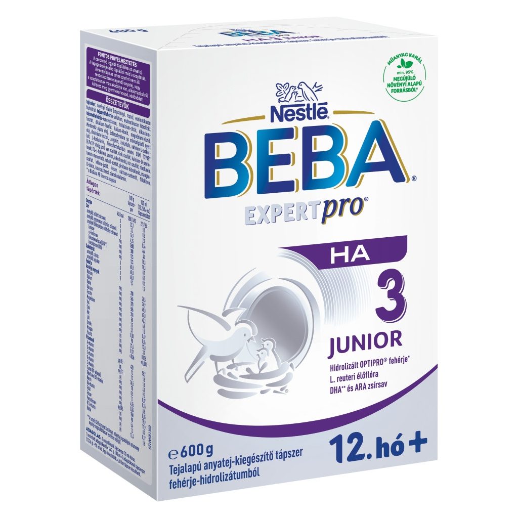 BEBA ExpertPro HA 3 tejalapú anyatej-kiegészítő tápszer 12 hó+ (600 g)