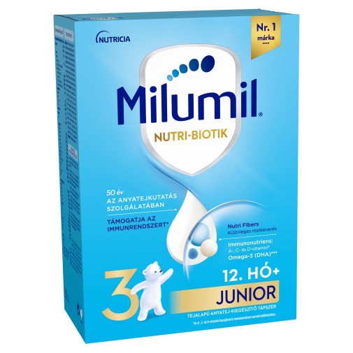 Milumil Junior 3 tejalapú anyatej-kiegészítő tápszer 12 hó+ (500 g)