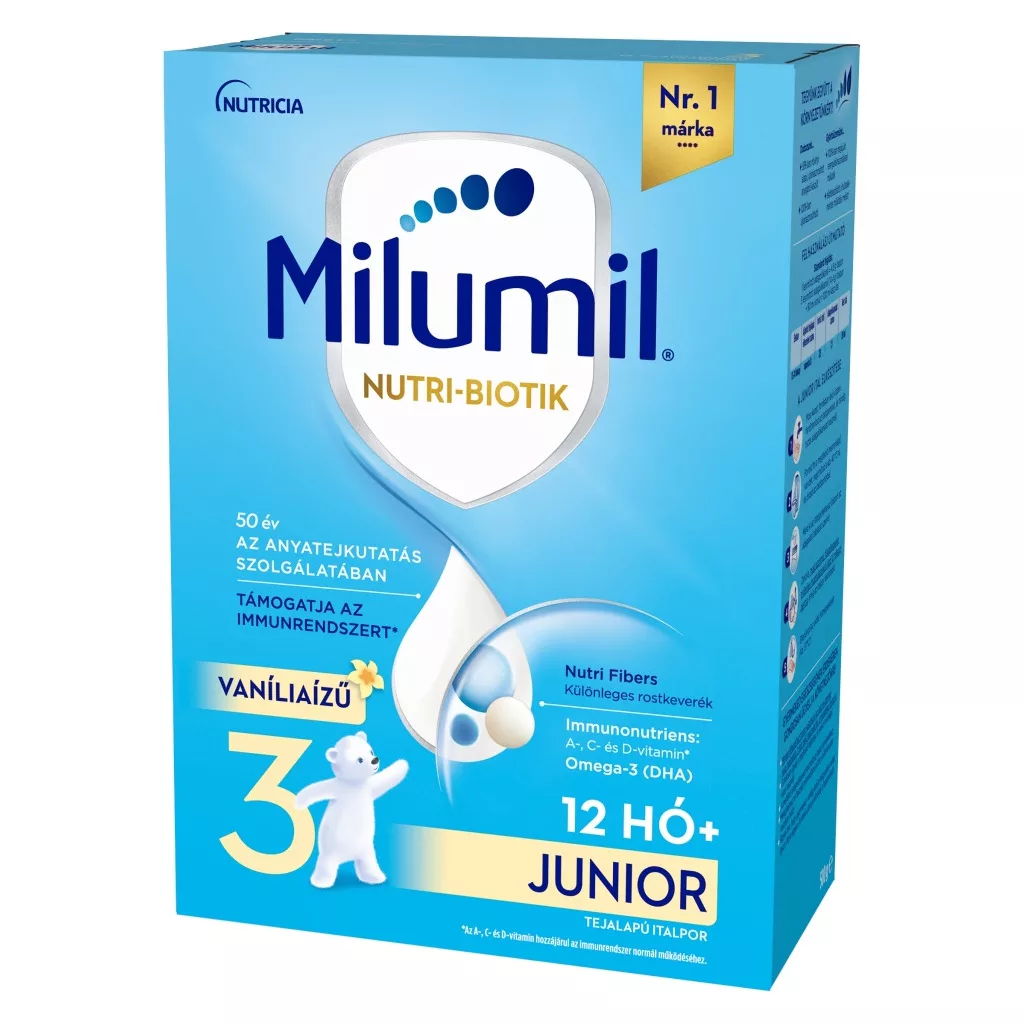 Milumil Junior 3 vanília ízű gyerekital 12 hó+ (500 g)
