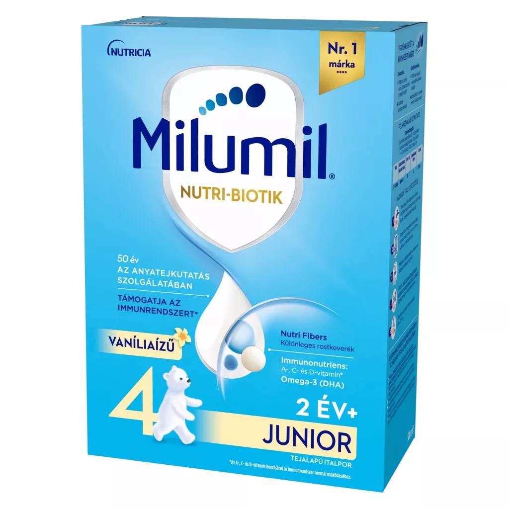 Milumil Junior 4 vanília ízű gyerekital 24 hó+ (500 g)