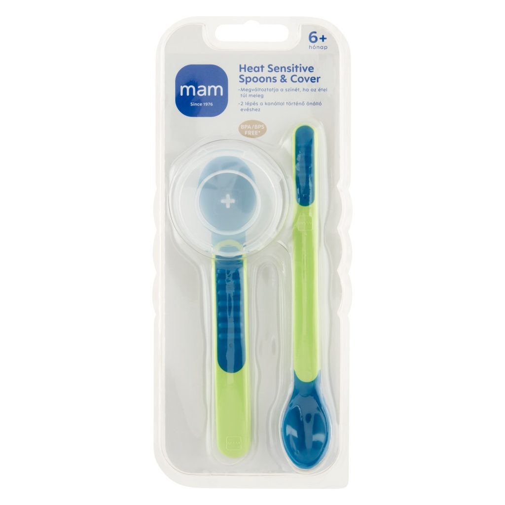 MAM hőérzékelős kanál készlet védőtokkal (lányos)