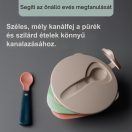 Tommee Tippee etetőtálka tetővel és kanállal 6 hó+ (narancs-szürke)