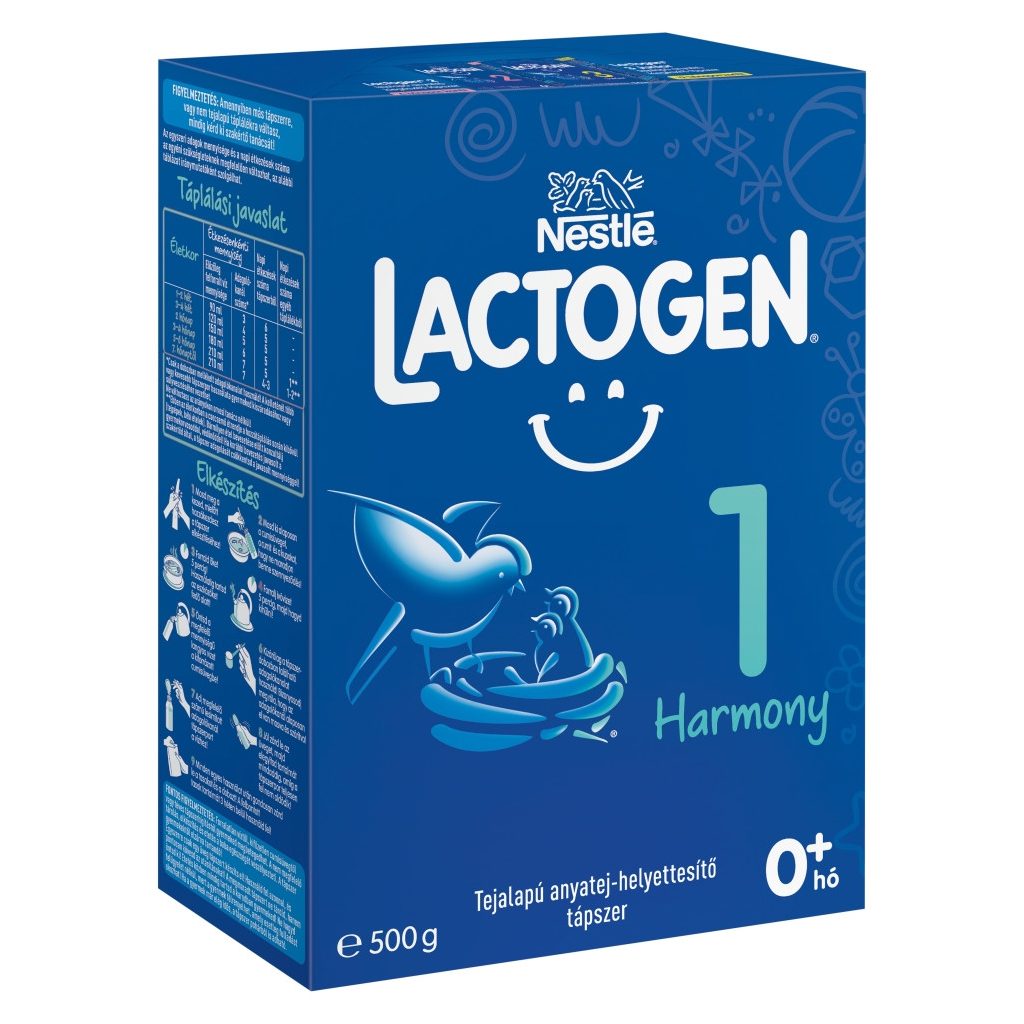 Nestlé Lactogen Harmony 1 tejalapú anyatej-helyettesítő tápszer születéstől kezdve 0 hó+ (500 g)