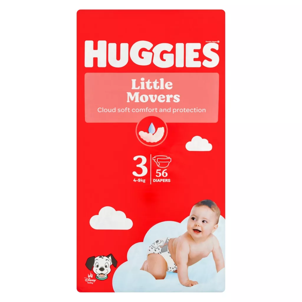 Huggies Little Movers nadrágpelenka 3, 4-9 kg, 56 db