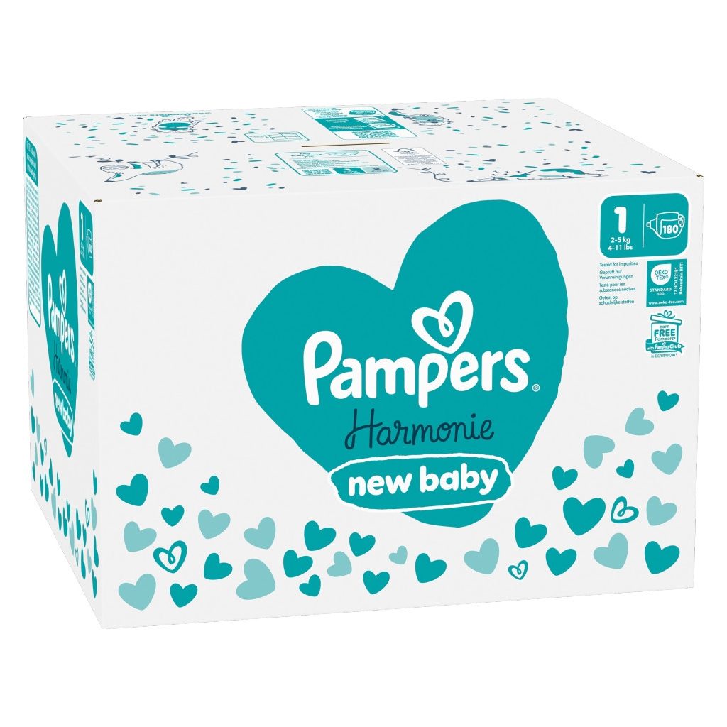 Pampers Harmonie pelenka 1, 2-5 kg, HAVI PELENKACSOMAG 180 db