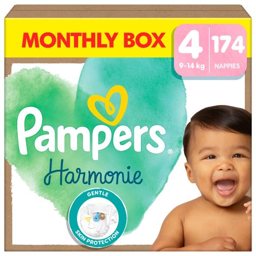 Pampers Harmonie pelenka 4, 9-14 kg, HAVI PELENKACSOMAG 174 db