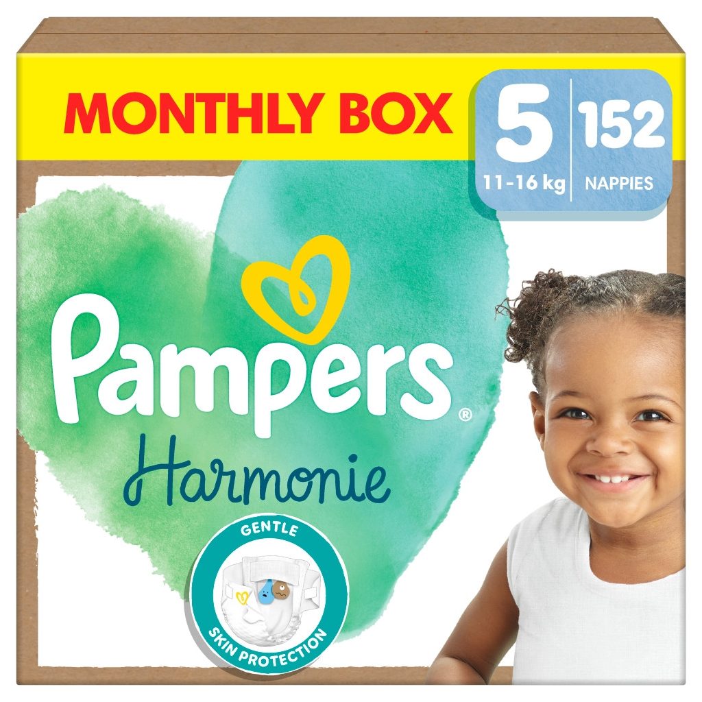 Pampers Harmonie pelenka 5, 11-16 kg, HAVI PELENKACSOMAG 152 db