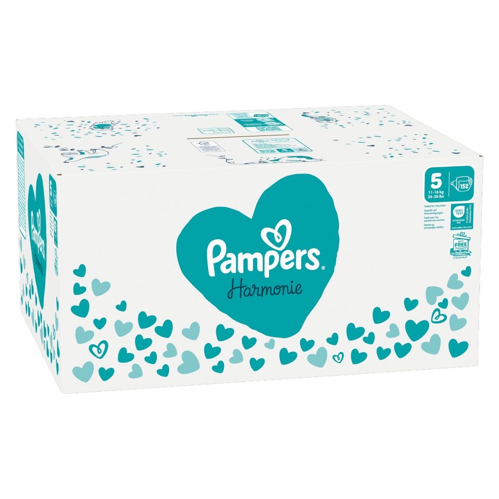 Pampers Harmonie pelenka 5, 11-16 kg, HAVI PELENKACSOMAG 152 db