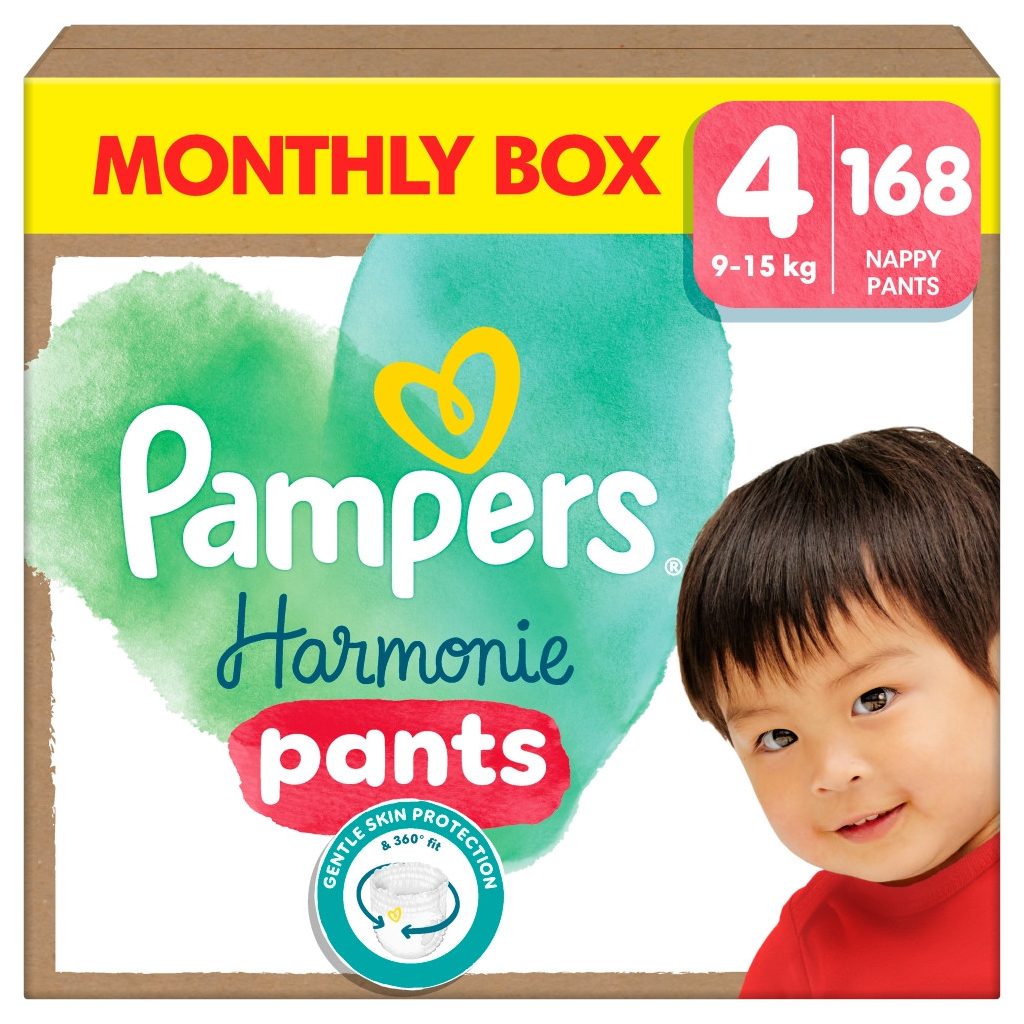 Pampers Harmonie Pants bugyipelenka 4, 9-15 kg, HAVI PELENKACSOMAG 168 db