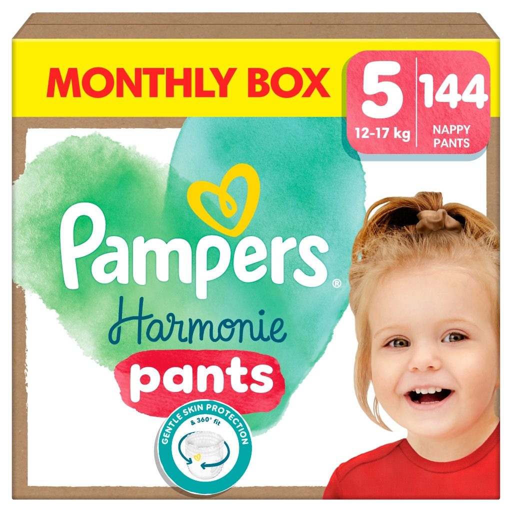 Pampers Harmonie Pants bugyipelenka 5, 12-17 kg, HAVI PELENKACSOMAG 144 db