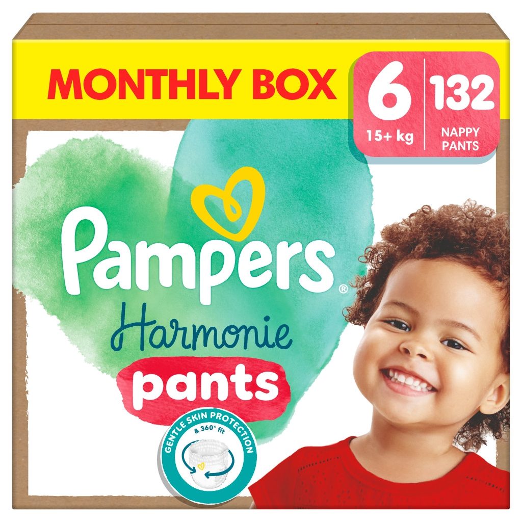 Pampers Harmonie Pants bugyipelenka 6, 15+ kg, HAVI PELENKACSOMAG 132 db