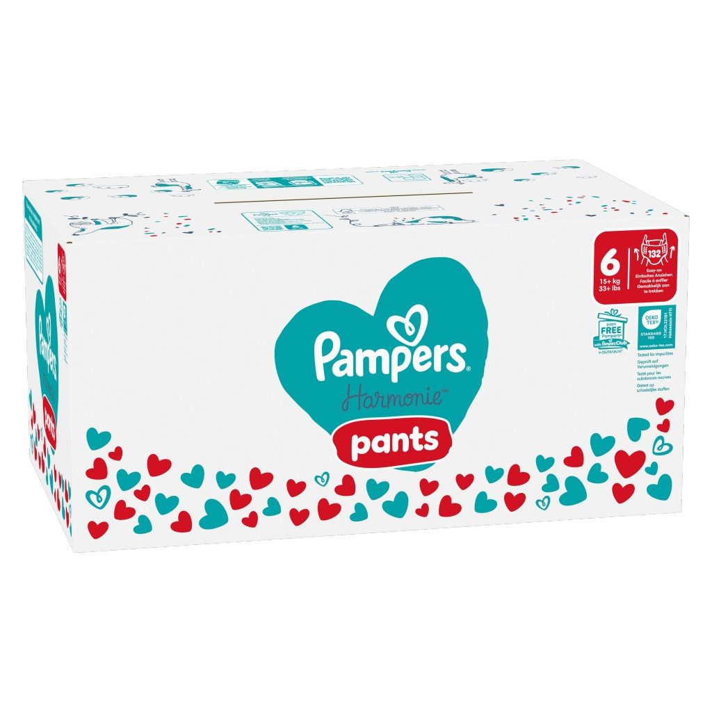 Pampers Harmonie Pants bugyipelenka 6, 15+ kg, HAVI PELENKACSOMAG 132 db