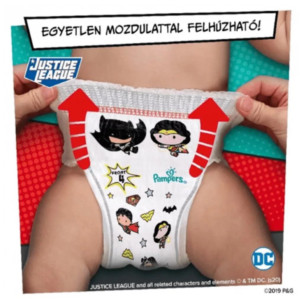 Pampers Pants szuperhősös bugyipelenka, XL 6, 15+ kg, HAVI PELENKACSOMAG 180 db