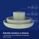 LOVI Tányér szett pohárral 3db Pistachio