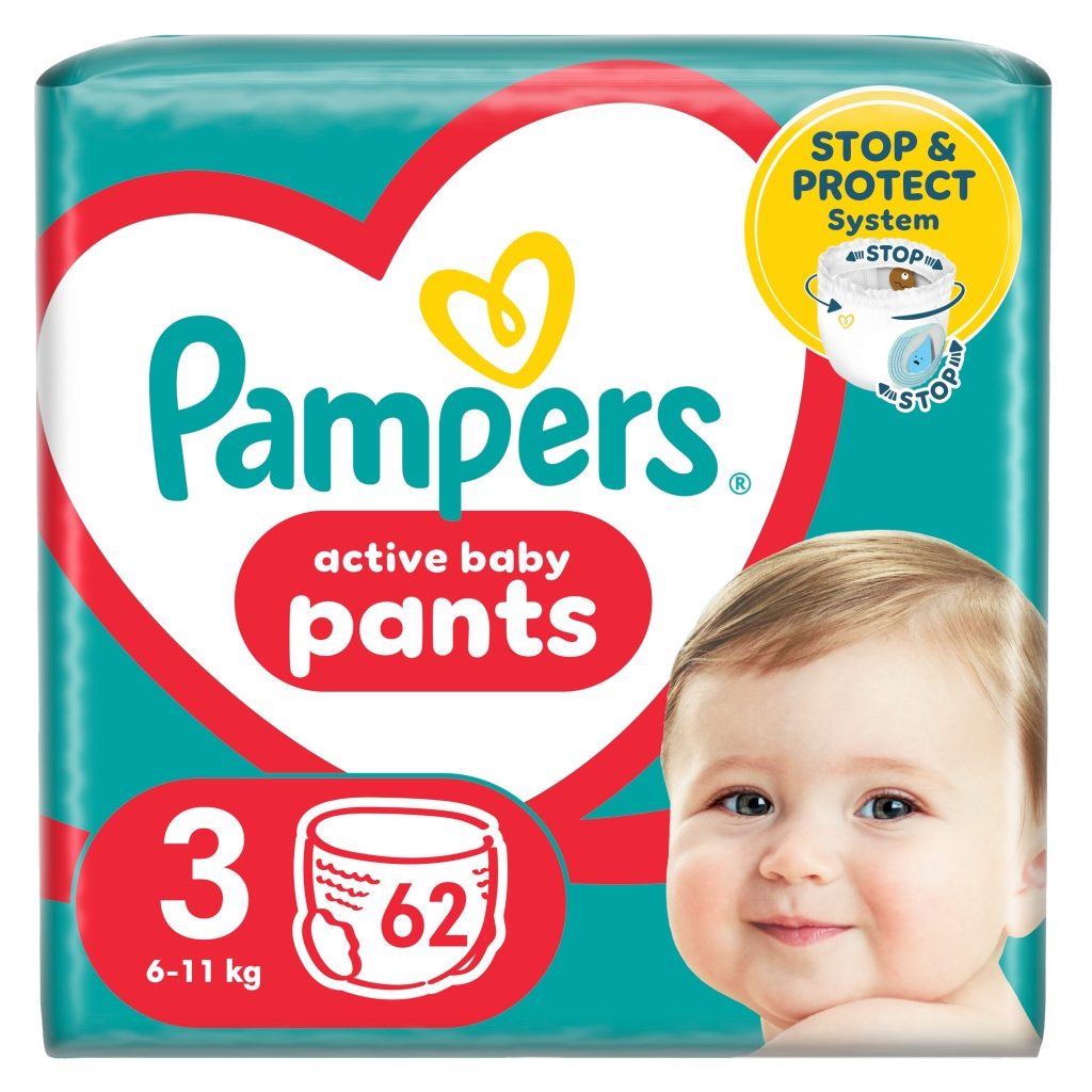 Pampers Active Baby Pants bugyipelenka 3, 6-11 kg, 62 db