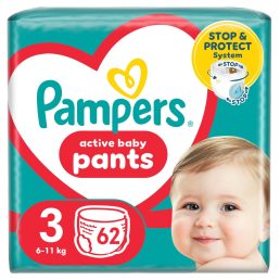 Pampers Active Baby Pants bugyipelenka 3, 6-11 kg, 62 db