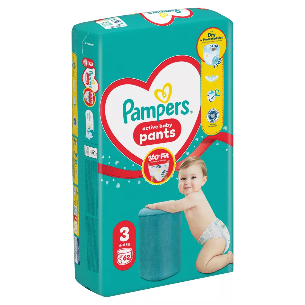 Pampers Active Baby Pants bugyipelenka 3, 6-11 kg, 62 db