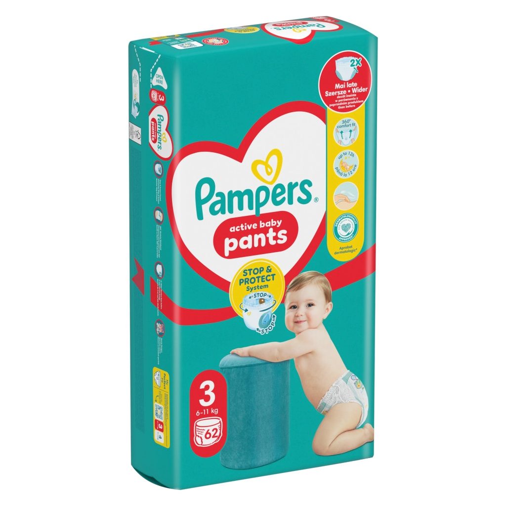 Pampers Active Baby Pants bugyipelenka 3, 6-11 kg, 62 db