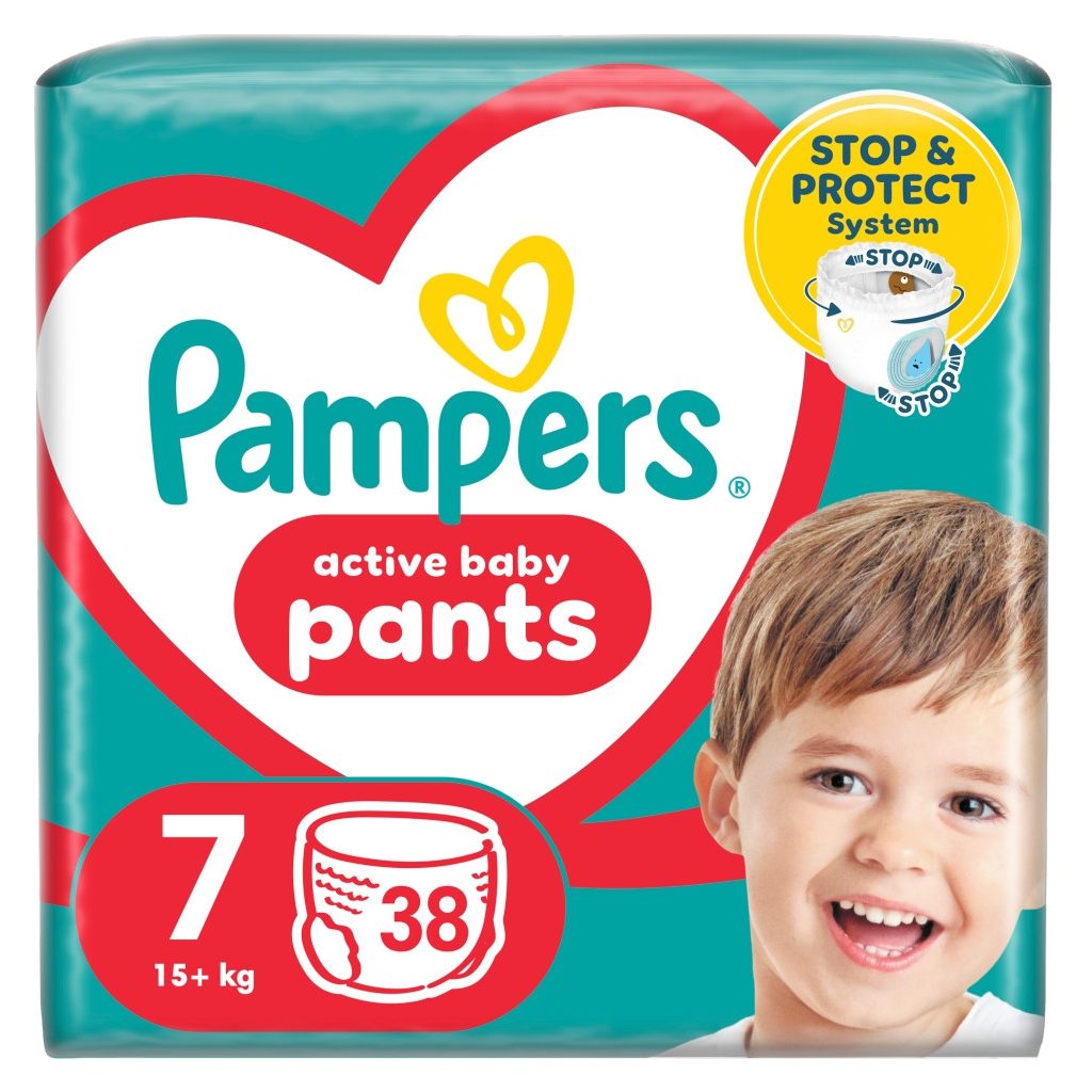 Pampers Active Baby Pants bugyipelenka 7, 15 kg+, 38 db